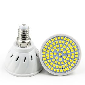 Household Energy-Saving LED Lamp Plastic Material Lamp Cup (Option: Warm White-E14 80  beads 220V)