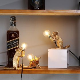 Nordic Creative Resin Mini Animal Mouse Light (Option: Golden combination-3pcs-EU)