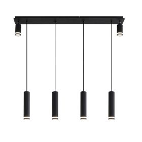 Angelina 6 - Light Matte Black Kitchen Island Pendant No Bulb (Color: Black)