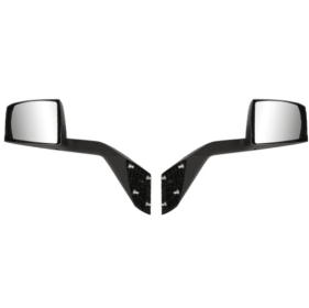 2Pcs Chrome Hood Mirror Pair Side Assembly Driver  Left Side  And Passenger  Right Side  Pair Black Black Hood Mirrors For VOLVO VNL,Suitable For (Option: Chrome)