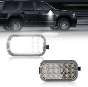 2X LED Side Mirror Puddle Lights For 07-14 Yukon Sierra Tahoe Avalanche Escalade (Option: 2pcs)