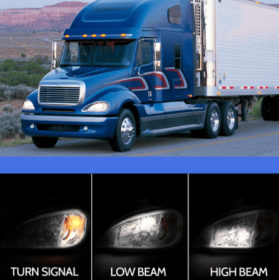 Chrome Housing And Amber Reflective Headlight Assembly Left And Right Pair Set (Color: White)