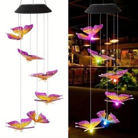 Solar Butterfly Wind Chime Light (Option: 1sets)
