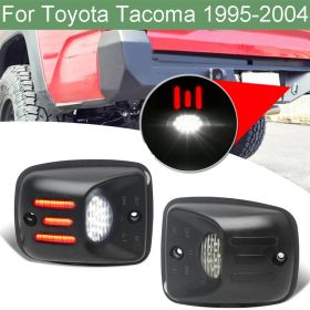 For 1995-2004 Tacoma Red OLED Tube LED License Plate Light Lamp Housing (Option: 2pcs)