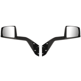 2Pcs Black Hood Mirrors Assembly Fit For Volvo VNL 2000-2015, Pair Of Heavy Truck Mirror With Mounting Kit Driver And Passenger Side (Color: Black)